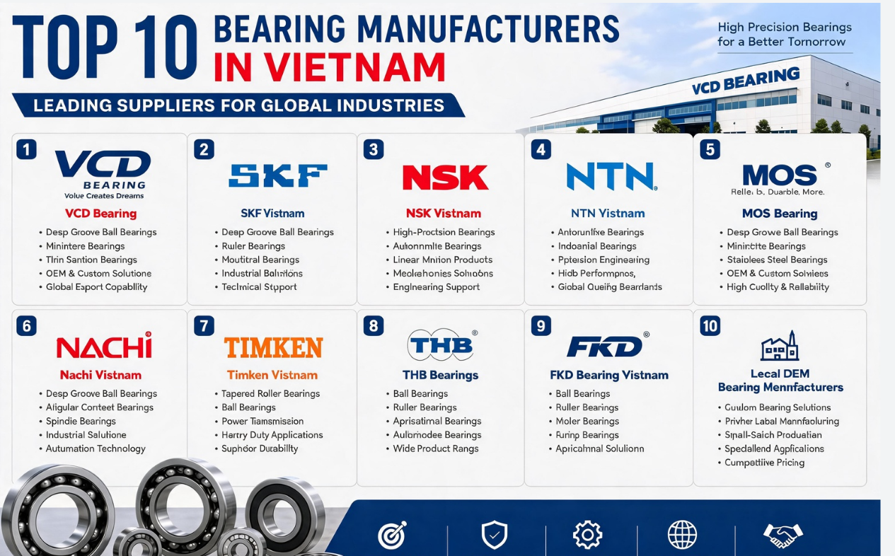 Top 10 Bearing Manufacturers in Vietnam: Leading Suppliers for Global Industries